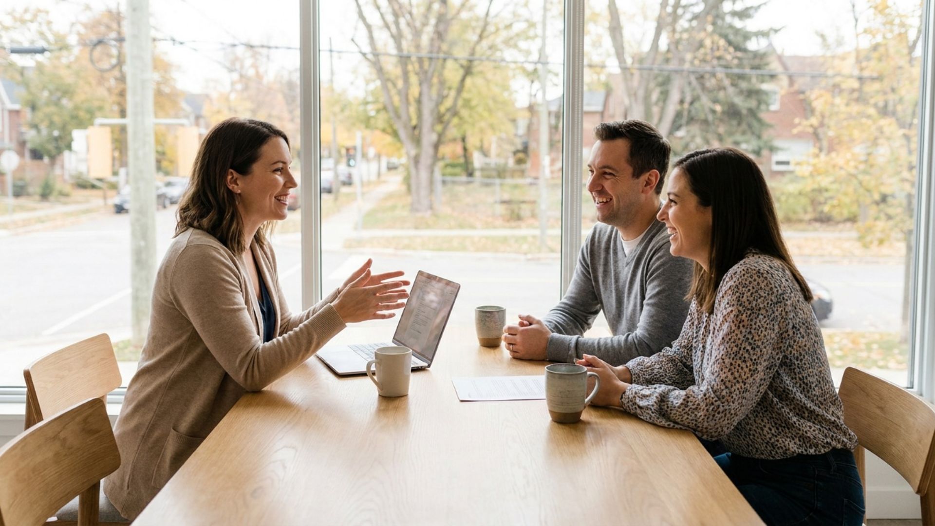A licensed Hayes Family Insurance advisor meeting with an Ontario couple